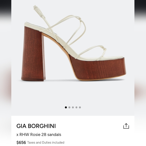 Gia Borghini x RHW Rosie 28 Leather Knotted Strappy Chunky Platform Sandals 40 - Picture 3 of 17